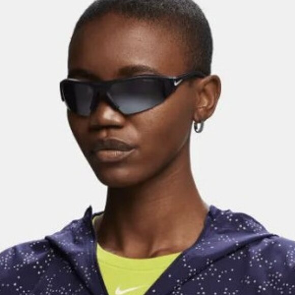 NIKE SKYLON ACE MI EV1125 010 Sunglasses Anthracit Geometric Frame, Grey Lenses - Picture 2 of 10